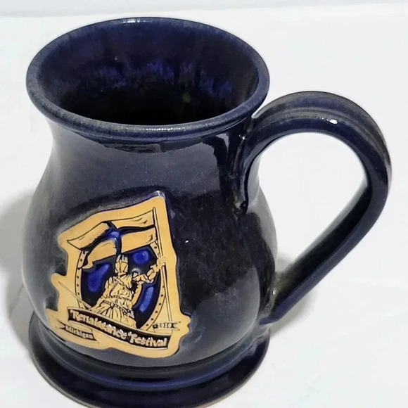 Grey Fox Pottery Coffee Mug 12 oz Handmade Michigan Renaissance Festival 2010 - Picture 1 of 5